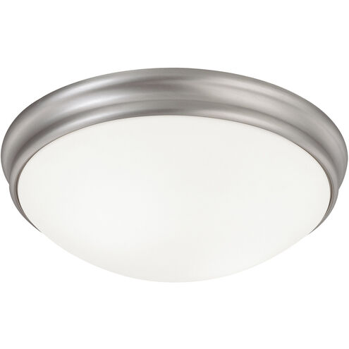 Hansen 2 Light 12.5 inch Matte Nickel Flush Mount Ceiling Light