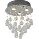 Canada LED 12 inch Chome Semi Flush Mount Ceiling Light in Chrome