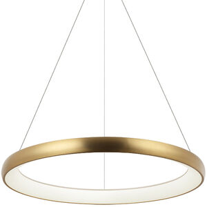 Maverick LED 32 inch Brushed Gold Pendant Ceiling Light