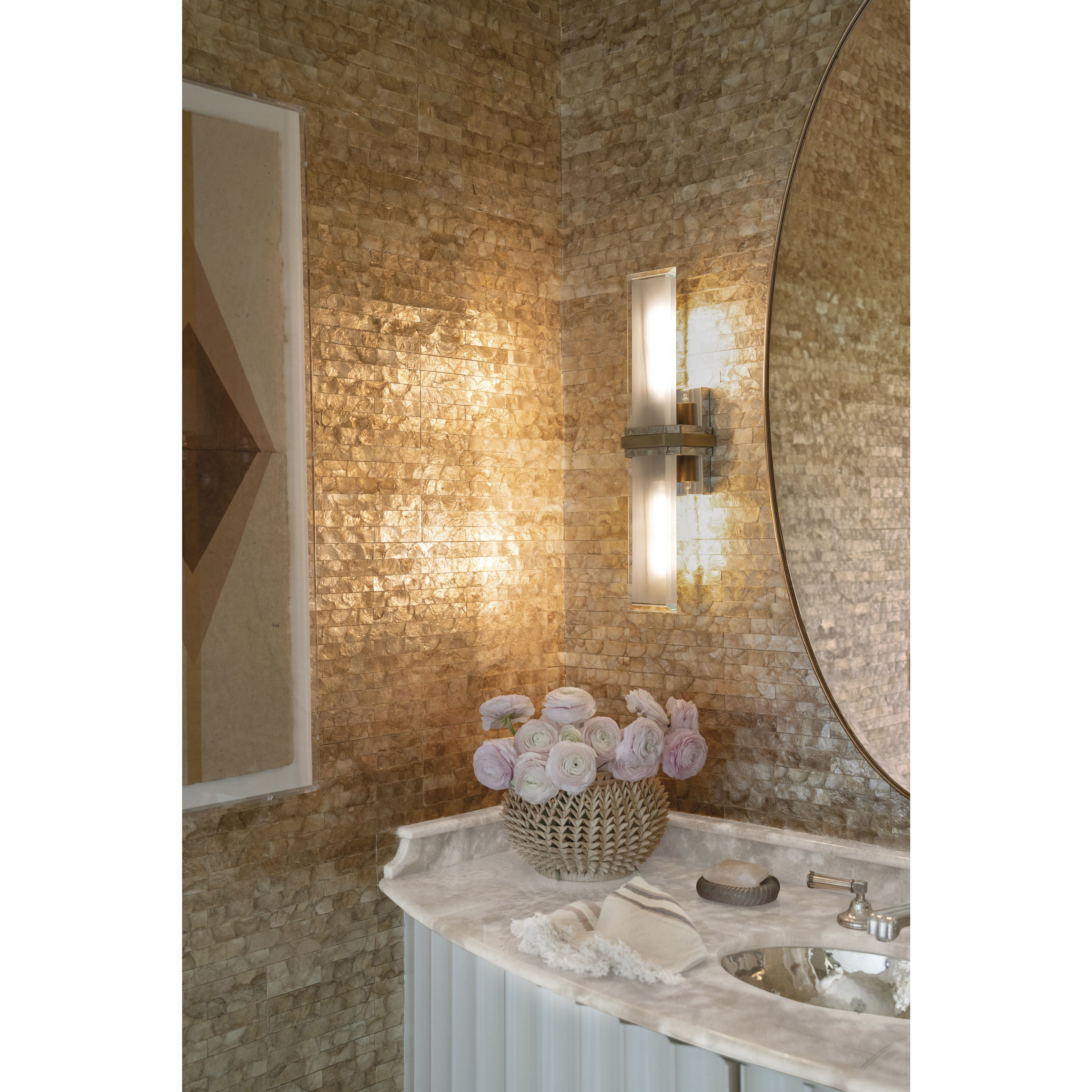 Kipton 2 Light 5.5 inch Polished Nickel with Heritage Brass Bath Light Wall Light