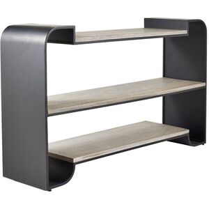 Epton Smoke Mango Wood and Blackened Bronze Bookshelf