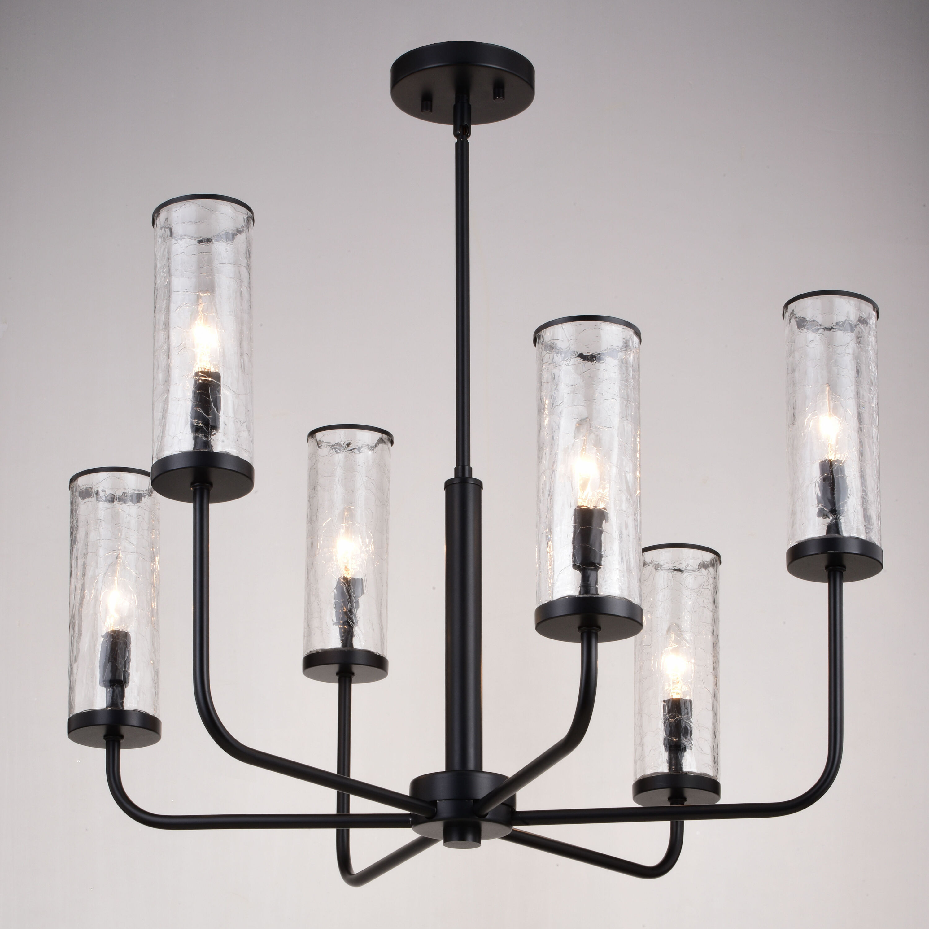 Glencoe LED 28 inch Matte Black Chandelier Ceiling Light
