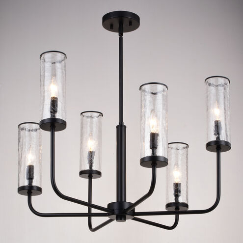 Glencoe LED 28 inch Matte Black Chandelier Ceiling Light