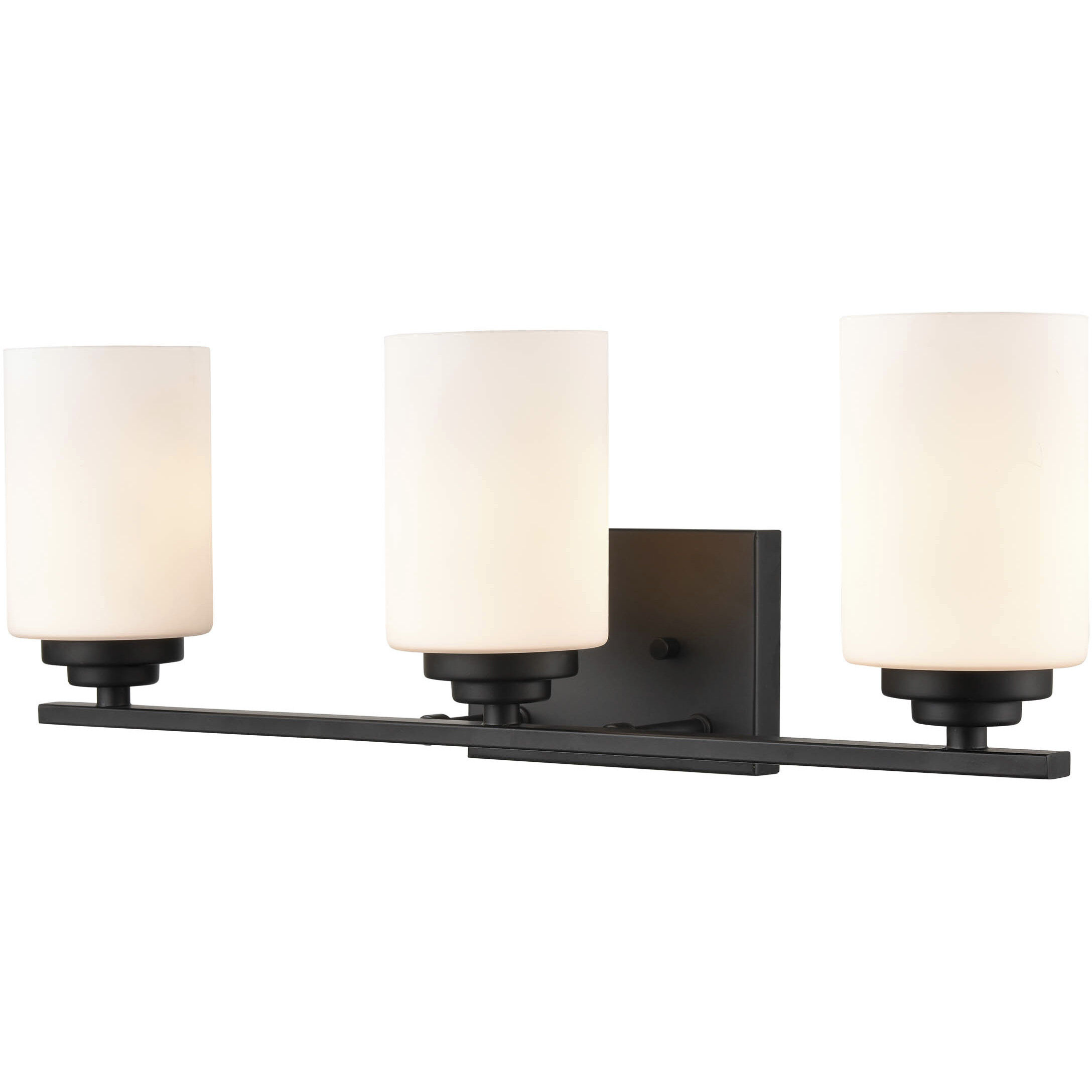 Durham 3 Light 22 inch Matte Black Bathroom Vanity Light Wall Light