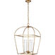 C&M by Chapman & Myers Stonington 4 Light 18.25 inch Antique Gild Hanging Lantern Ceiling Light
