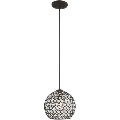 Cassandra 1 Light 9 inch Black Mini Pendant Ceiling Light