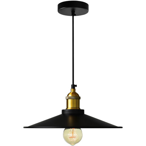 Brave 1 Light 13 inch Black Down Mini Pendant Ceiling Light