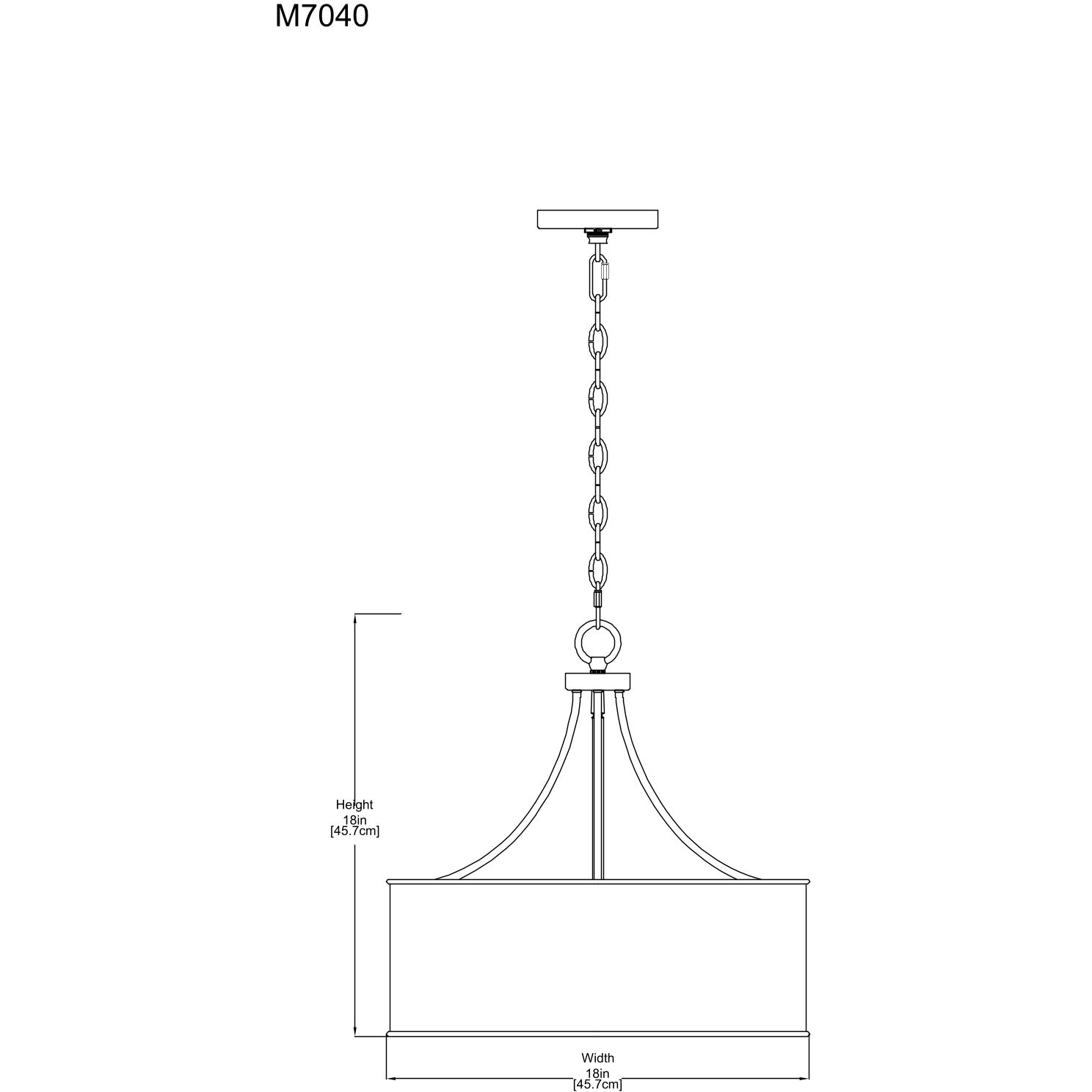 Traditional 4 Light 18 inch Bisque White Pendant Ceiling Light