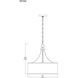 Traditional 4 Light 18 inch Bisque White Pendant Ceiling Light