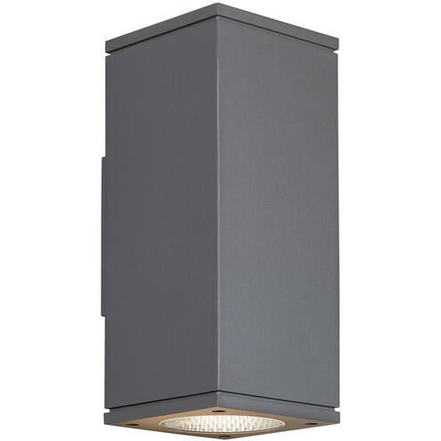 Sean Lavin Tegel LED 12 inch Charcoal Outdoor Wall Light in No Options, Uplight/Downlight, LED 80 CRI 2700K, 36 Degree, Integrated LED
