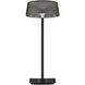 Crystal 14.38 inch 2.00 watt Black Rechargeable Table Lamp Portable Light, WAC Limited