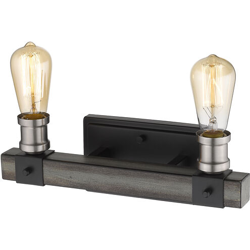 Kirkland 2 Light 14 inch Ashen Barnboard Vanity Wall Light
