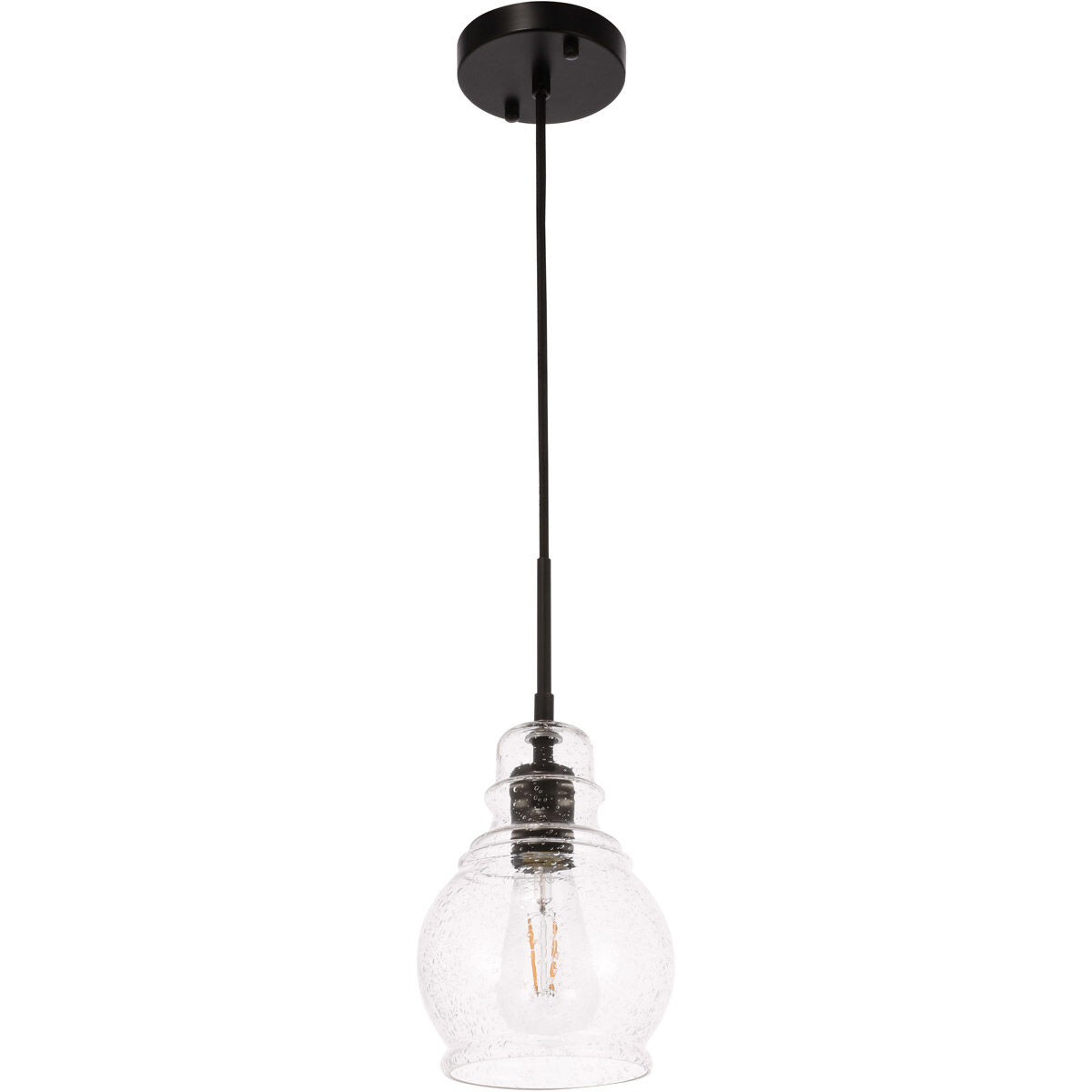 Pierce 1 Light 6 inch Black Pendant Ceiling Light