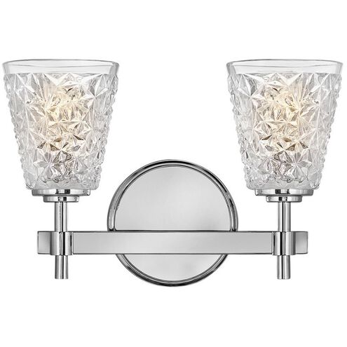 Amabelle 2 Light 14.75 inch Chrome Vanity Light Wall Light