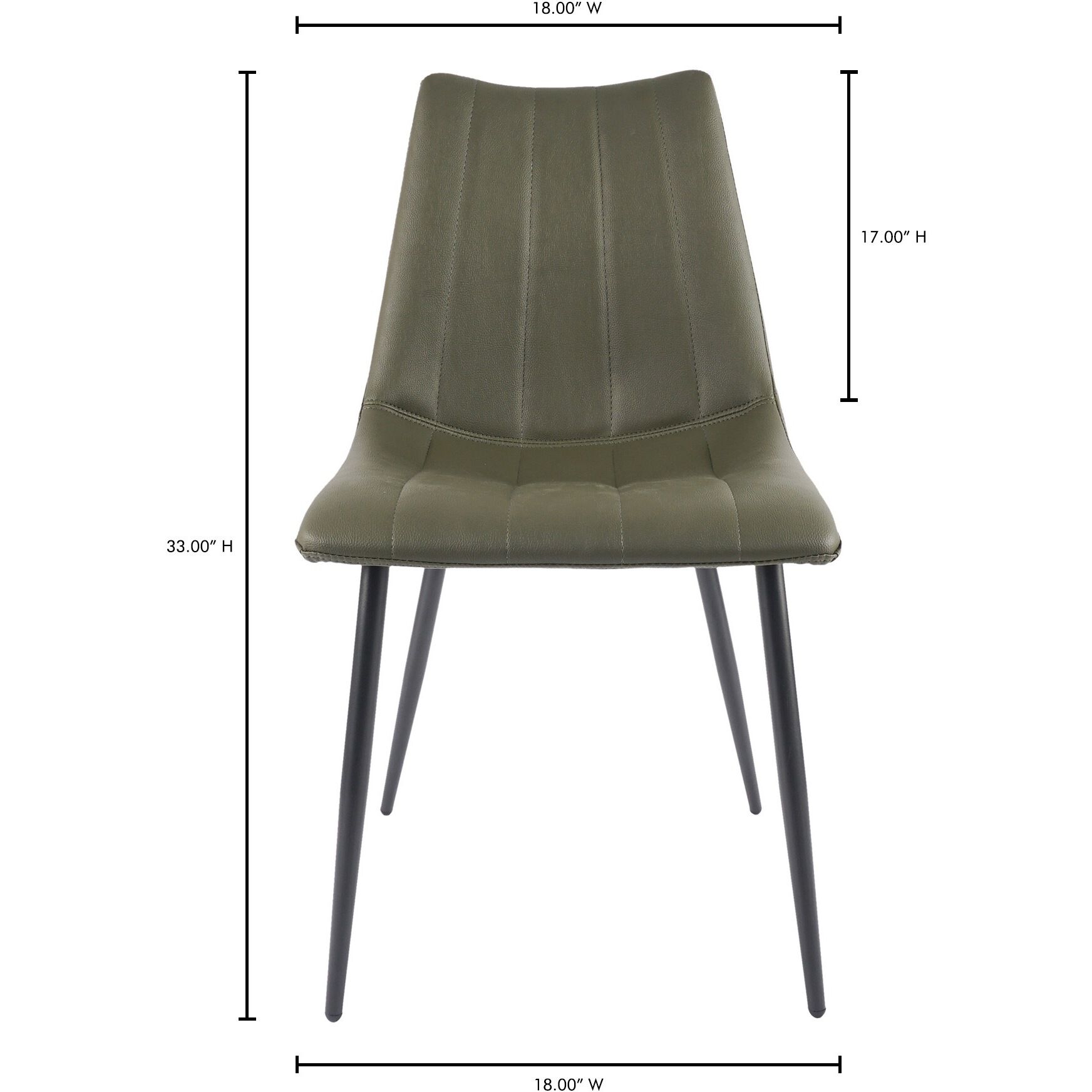 Alibi Dark Green Dining Chair, M2