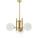 Oberon 3 Light 25 inch Antique Brass Pendant Ceiling Light