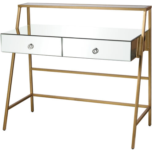 Peerage 44 X 20 inch Gold Leaf with Clear Console Table