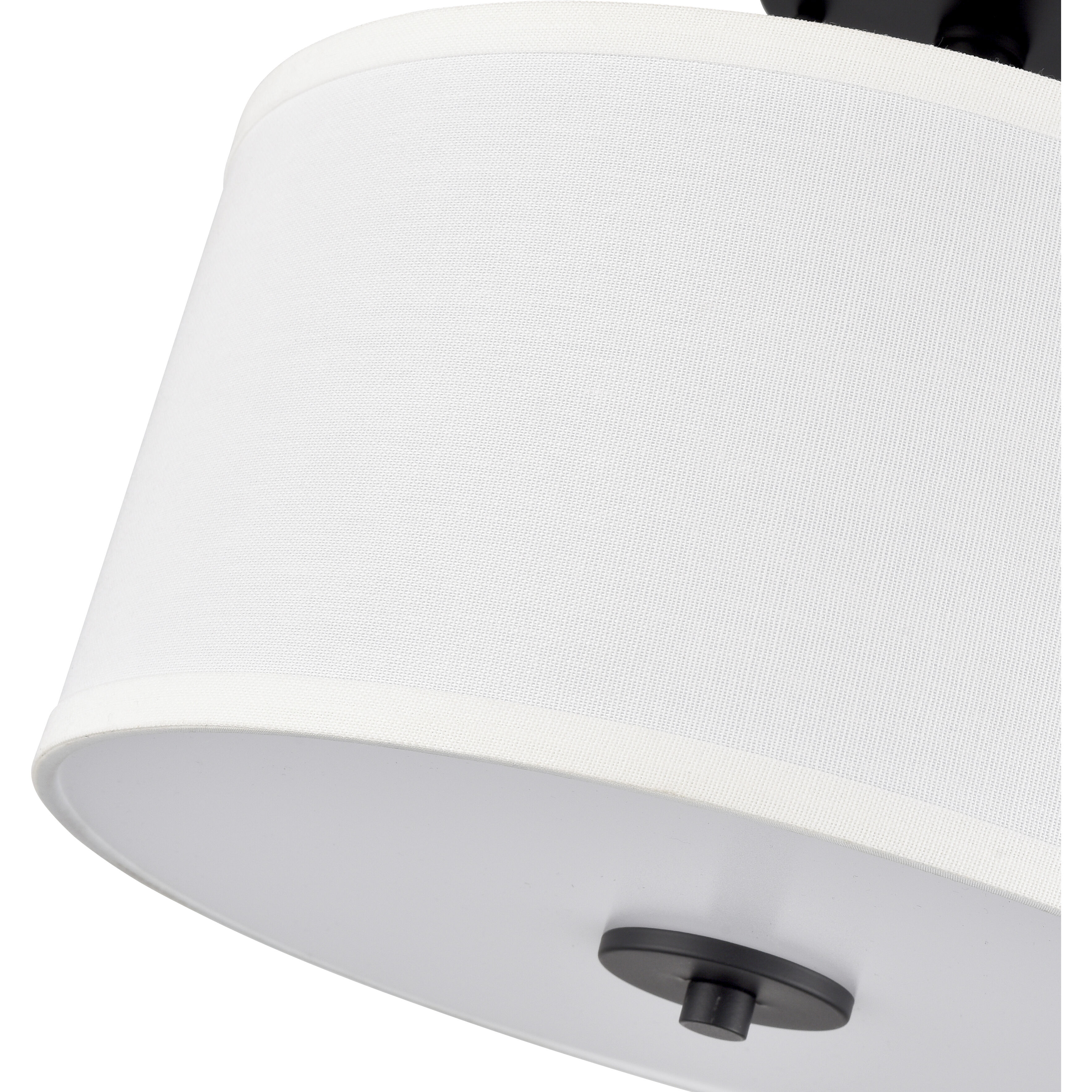 Guyten 2 Light 13 inch Matte Black Semi-Flush Mount Ceiling Light