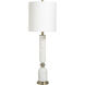 Marble 35 inch 60 watt Kelz Gold and White Table Lamp Portable Light