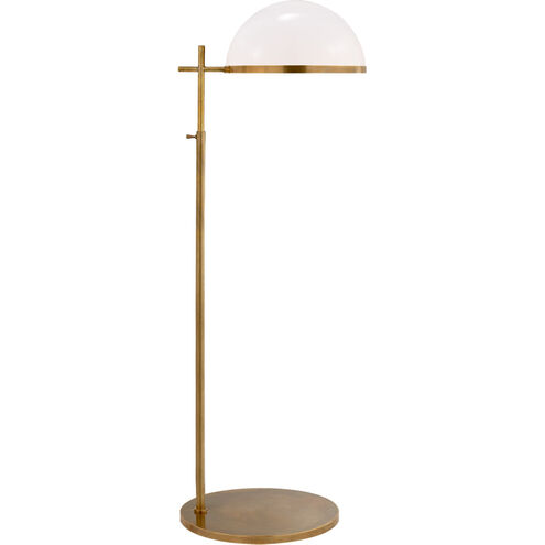 Kelly Wearstler Dulcet 43.5 inch 60.00 watt Antique-Burnished Brass Pharmacy Floor Lamp Portable Light in White Glass, Medium