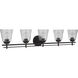 Neighborhood Drake 5 Light 42 inch Flat Black Vanity Light Wall Light, Neighborhood Collection