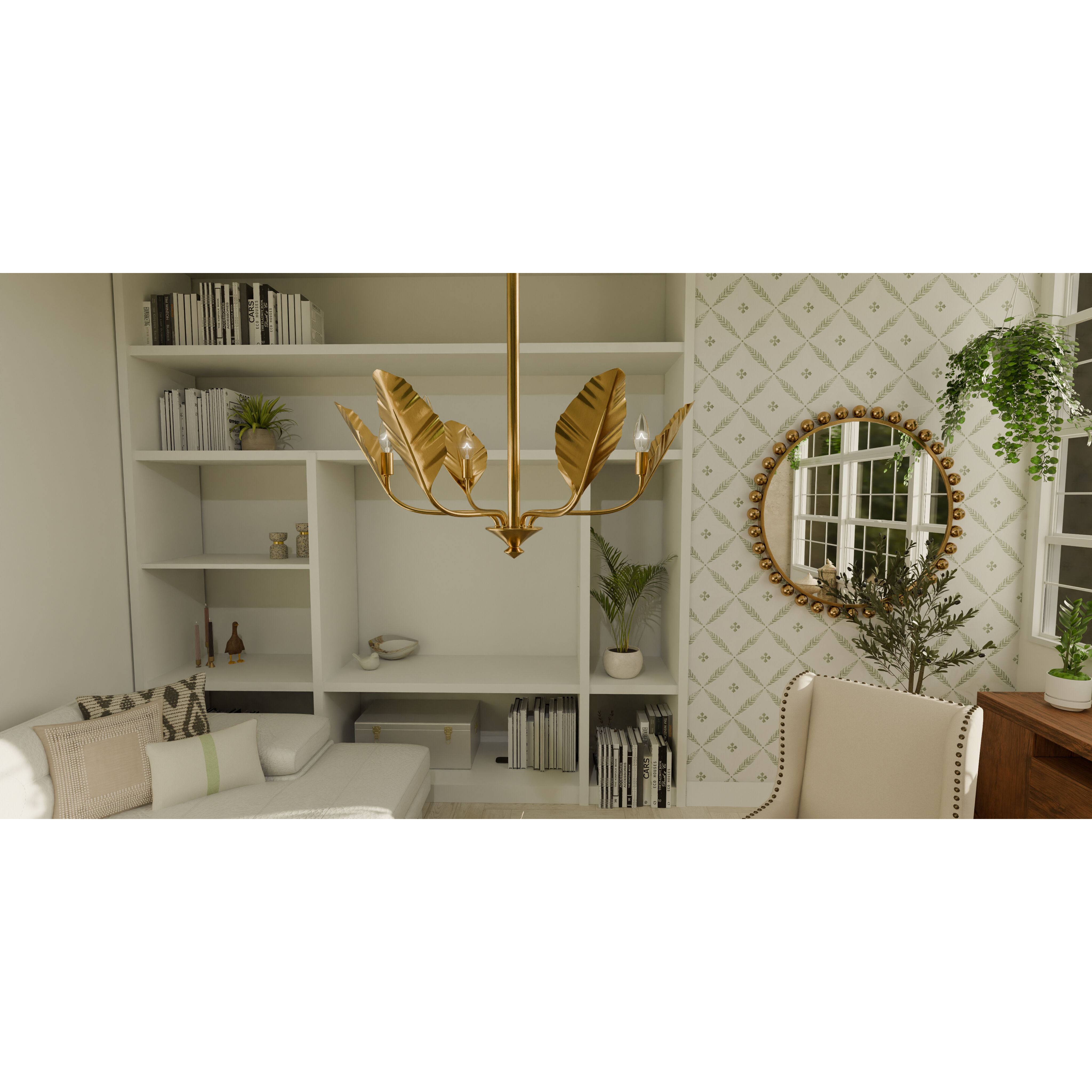 Bayley 6 Light 28 inch Aged Brass Chandelier Ceiling Light