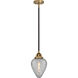 Nouveau 2 Geneseo 1 Light 7 inch Black Antique Brass and Matte Black Mini Pendant Ceiling Light