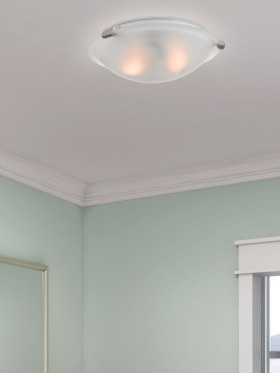 Oasis 2 Light 12 inch Brushed Nickel Semi-Flush Mount Ceiling Light