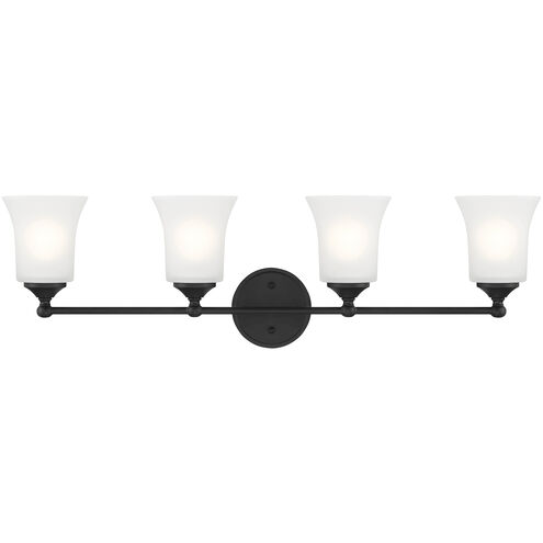 Bronson 4 Light 32 inch Matte Black Vanity Light Wall Light
