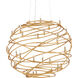 Franchette 26 Light 41 inch Contemporary Gold Leaf Chandelier Ceiling Light