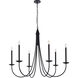 Cohen 6 Light 42 inch Black Chandelier Ceiling Light