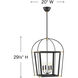 Selby LED 20 inch Black with Heritage Brass Indoor Chandelier Ceiling Light