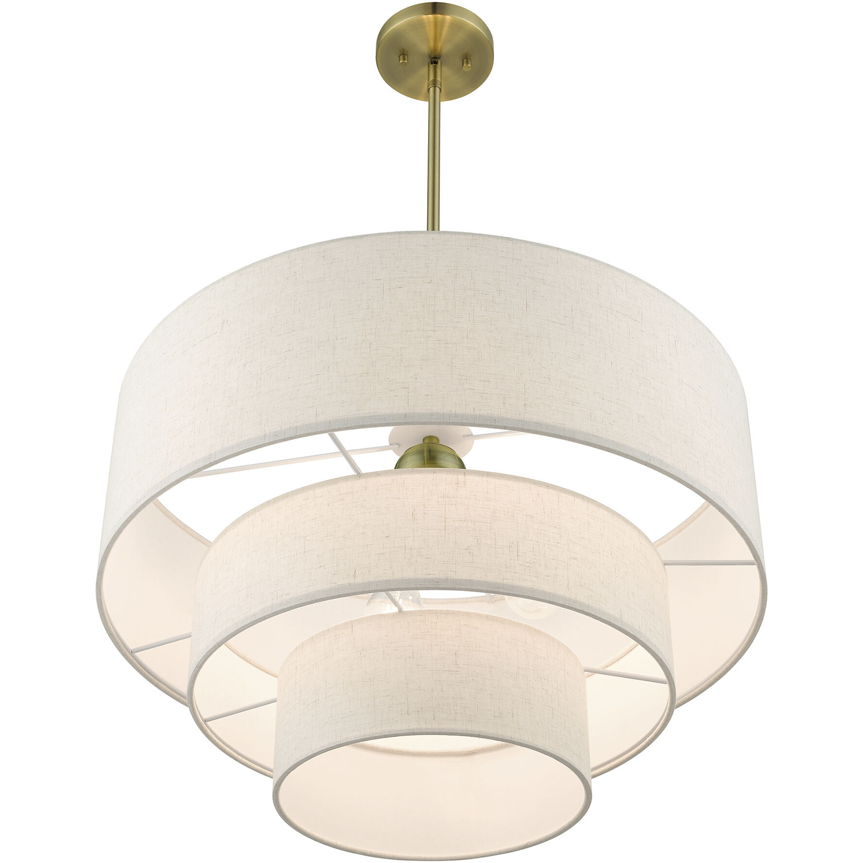 Gladstone 4 Light 23 inch Antique Brass Pendant Chandelier Ceiling Light