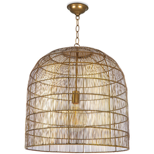 Fresco 1 Light 20 inch Brass Pendant Ceiling Light