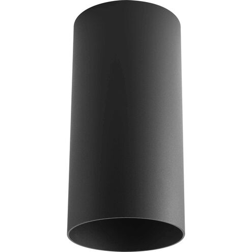 Cylinder LED 6 inch Black Outdoor Flush Mount Cylinder in LED Lamping, Progress LED