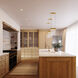 V Panels 1 Light 8.75 inch Brass Pendant Ceiling Light