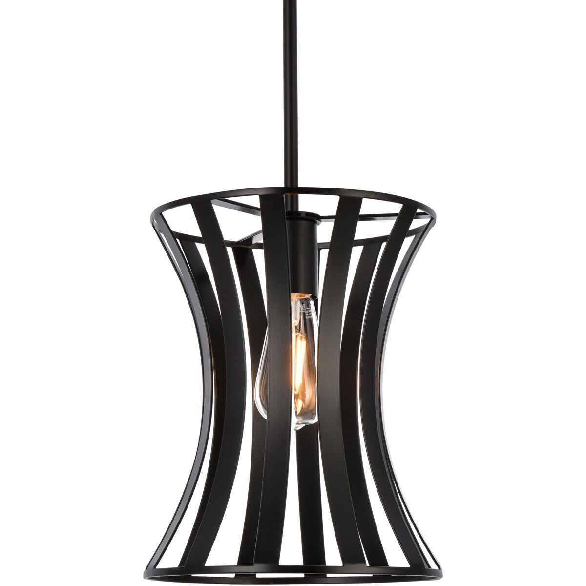 Lily 1 Light 10 inch Black Pendant Ceiling Light