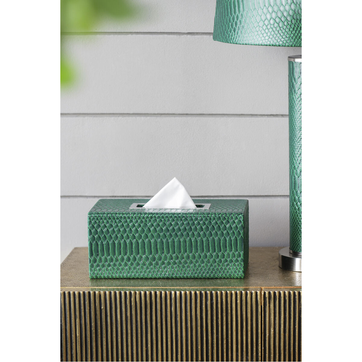 Green tissue box cover store