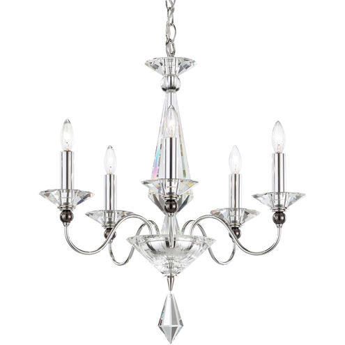 Jasmine 5 Light 20 inch Polished Silver Chandelier Ceiling Light