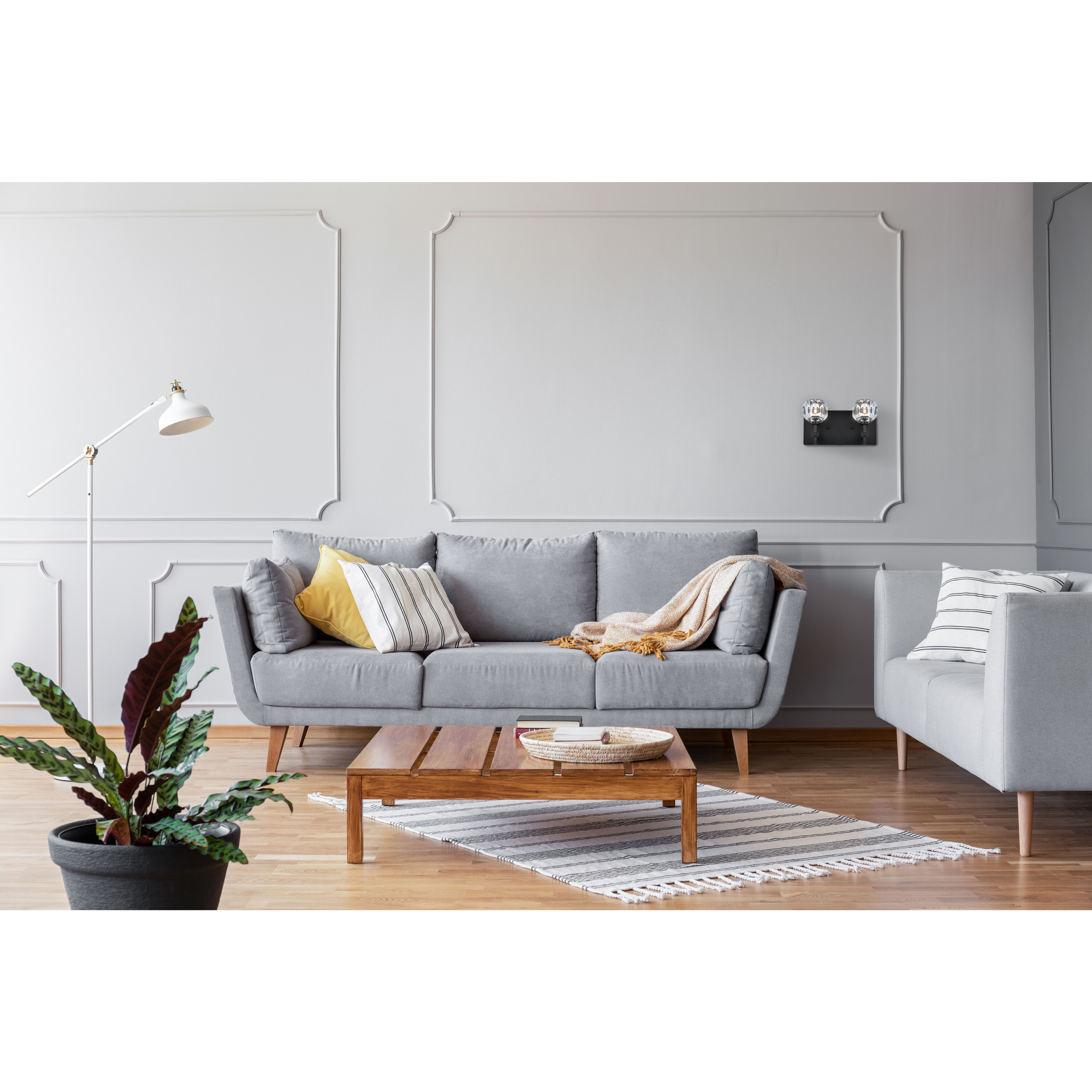 Graham 2 Light 11 inch Black Wall Sconce Wall Light