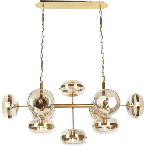 Nottingham 10 Light 21.75 inch Brass Chandelier Ceiling Light