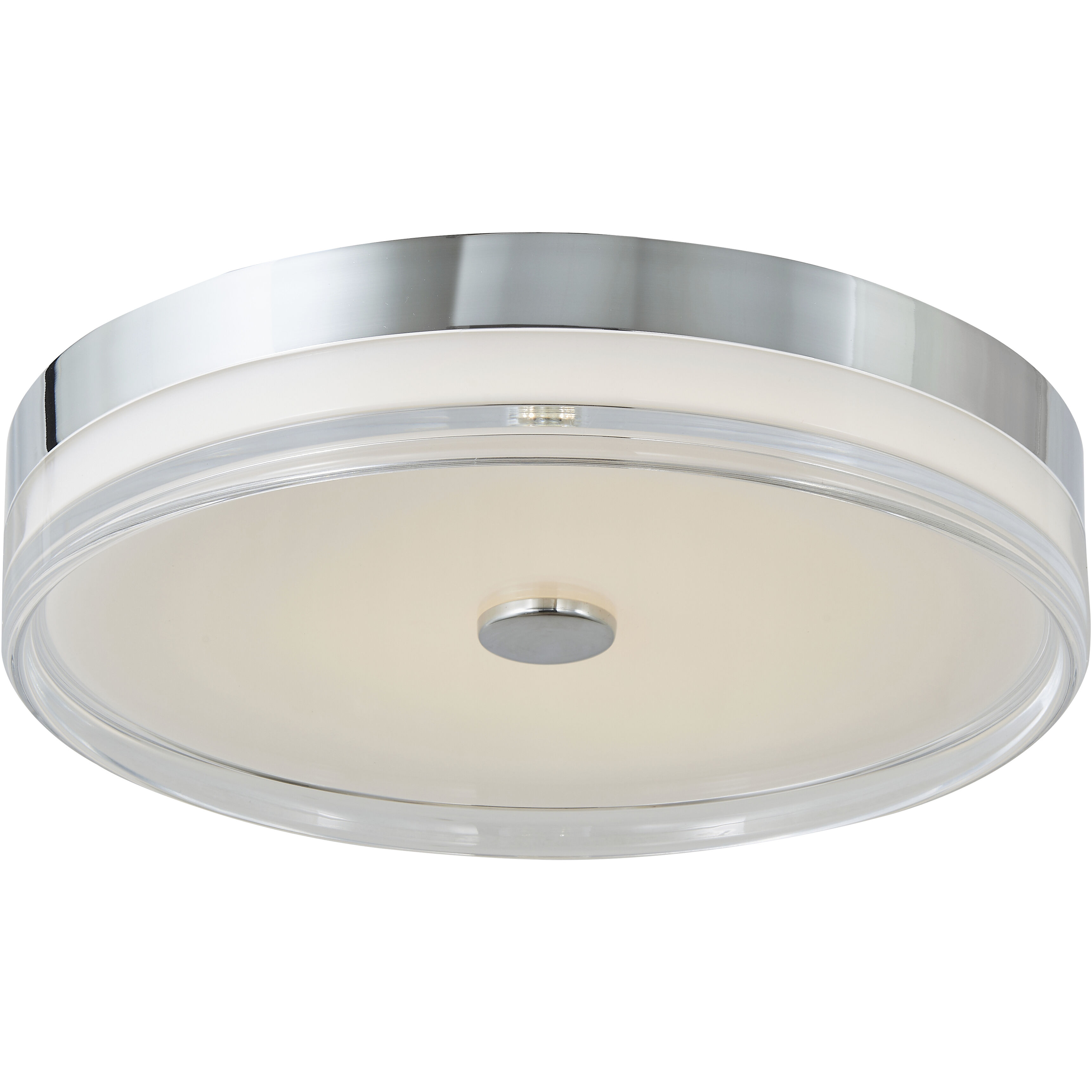 Iris LED 16 inch Chrome Flush Mount Ceiling Light