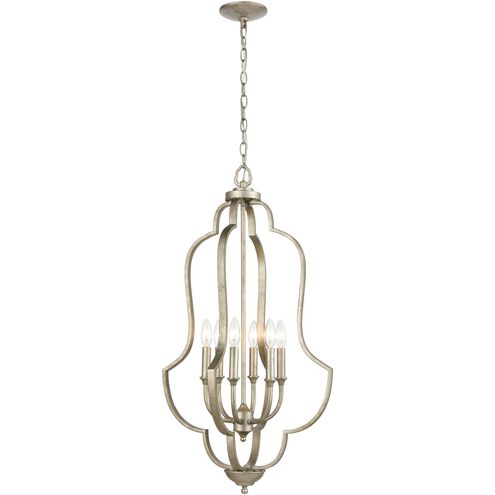 Lanesboro 6 Light 18 inch Dusted Silver Pendant Ceiling Light