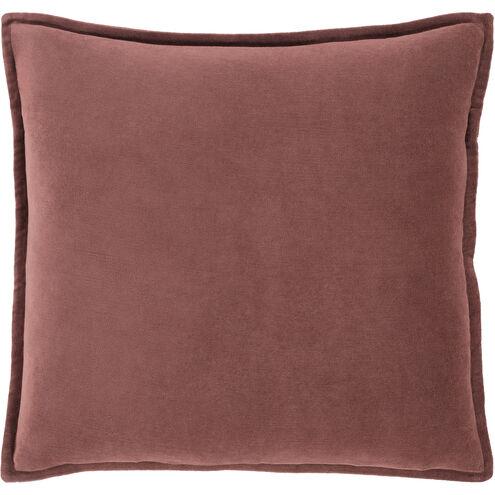 Cotton Velvet 22 X 22 inch Brick Red Pillow Kit, Square
