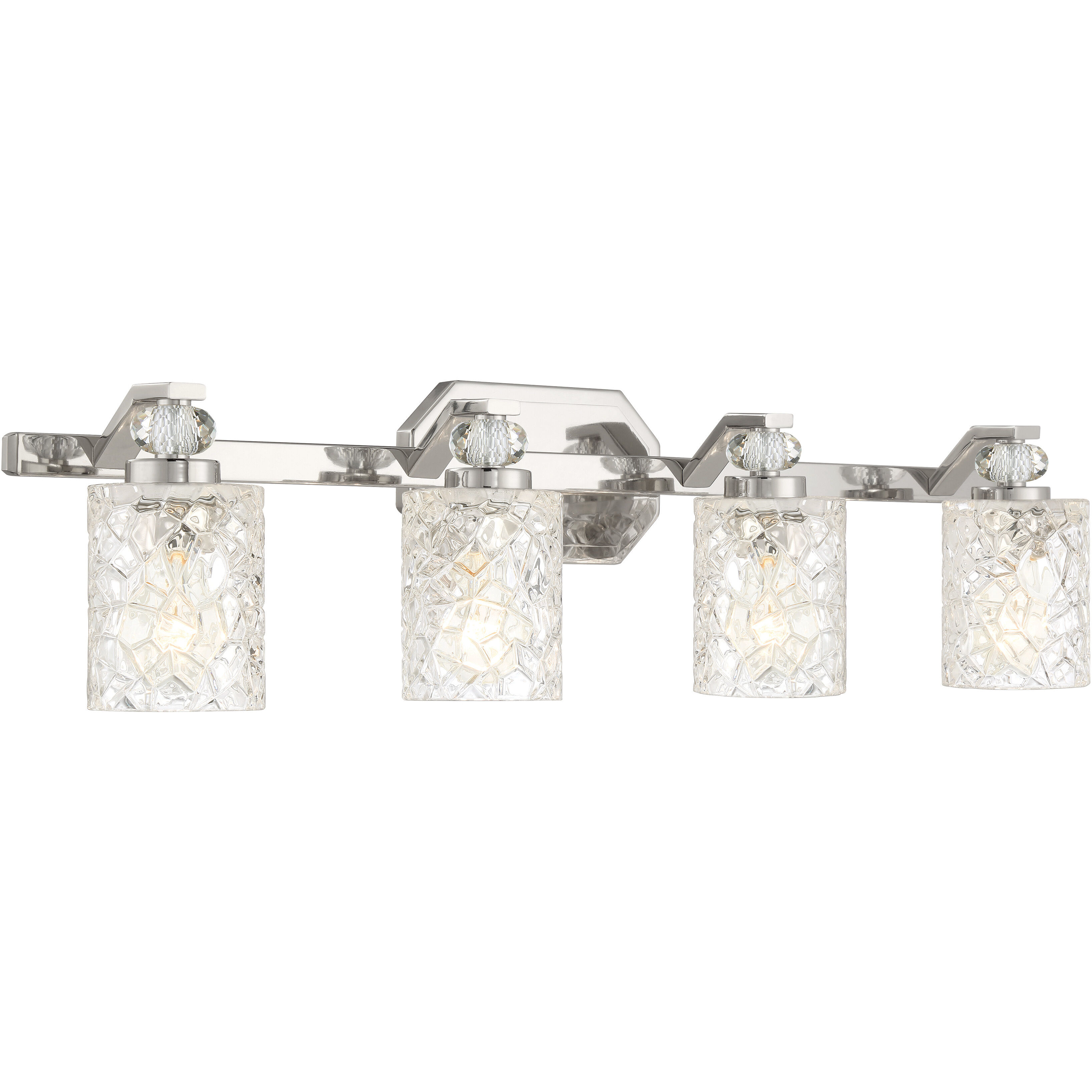 Crystal Kay 4 Light 31.88 inch Chrome Bath Vanity Wall Light