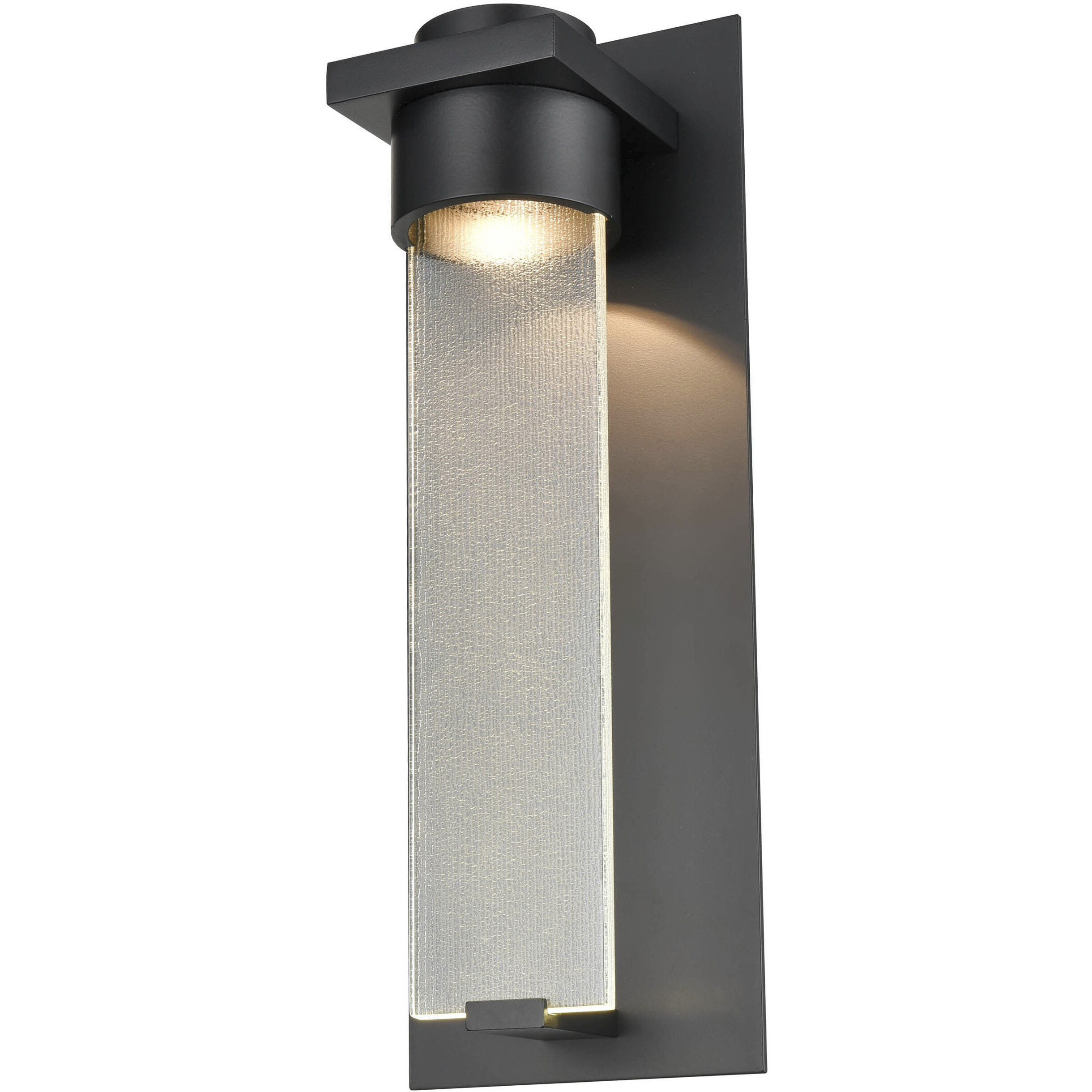 Amster LED 15.25 inch Powder Coated Black Outdoor Wall Sconce