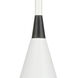 Mid-Century Schoolhouse 1 Light 12 inch Enamel White with Matte Black Mini Pendant Ceiling Light