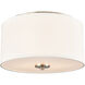Guyten 2 Light 13 inch Modern Gold Indoor Flushmount Ceiling Light