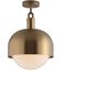 Forked LED 13.39 inch Brass Flush Mount Ceiling Light