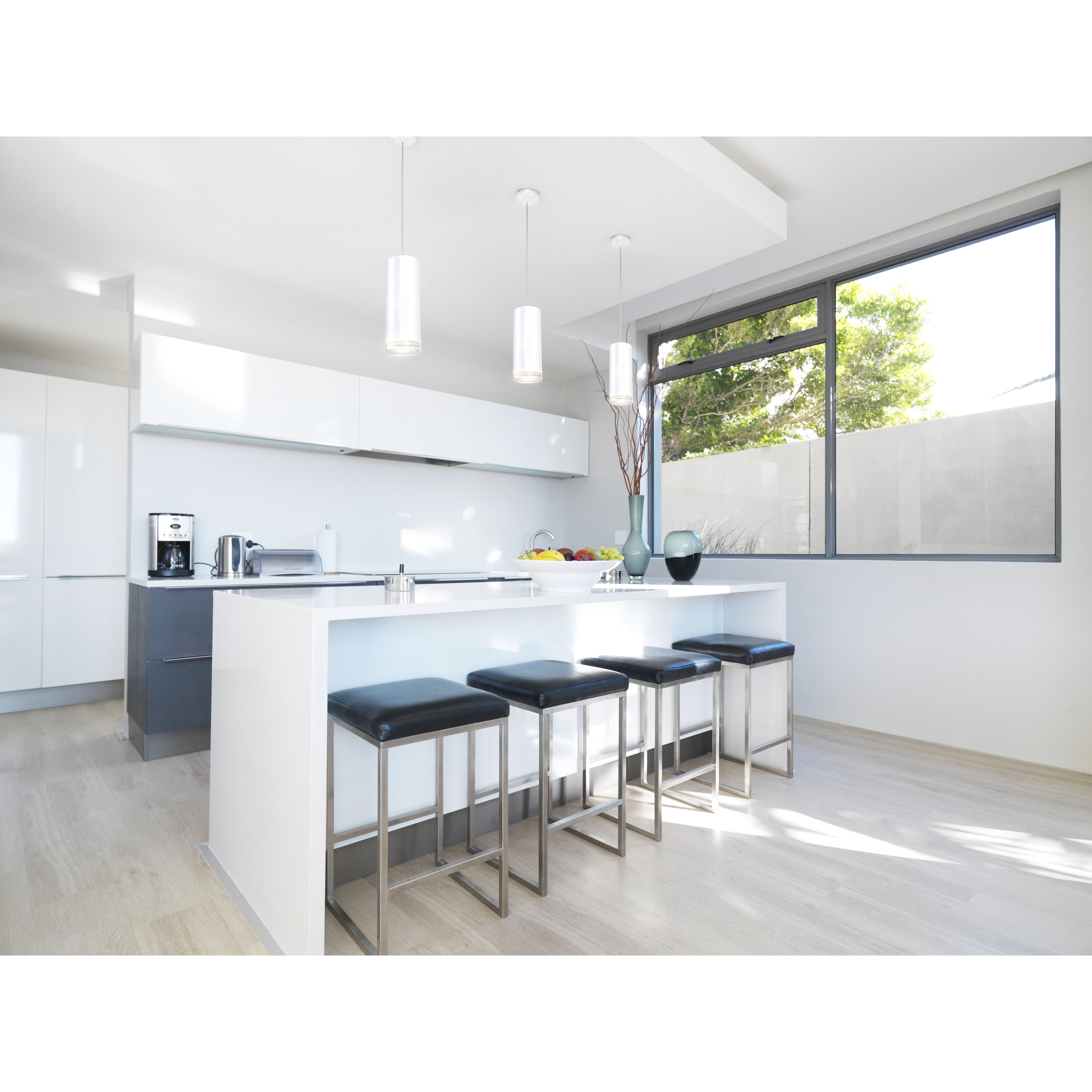 Cameo Pendant Ceiling Light in White